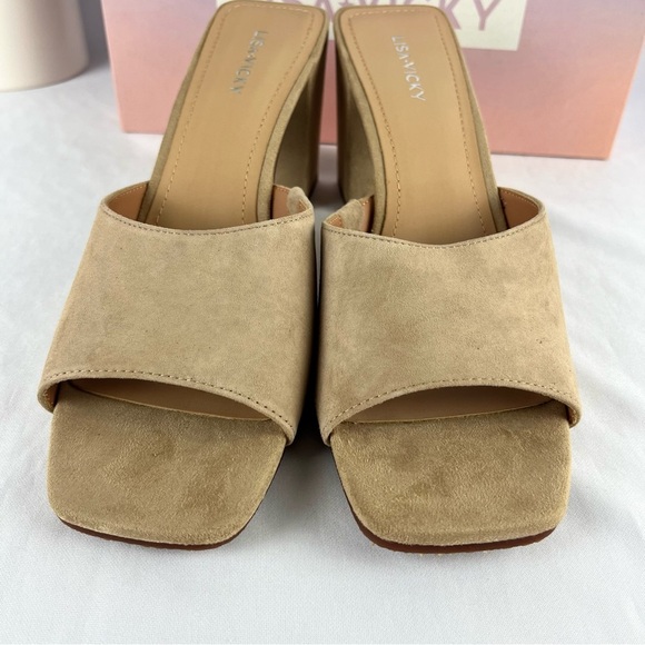 LISA AND VICKY Womens Faux Suede Open Toe Blocky Heel Size 10 - Picture 5 of 9